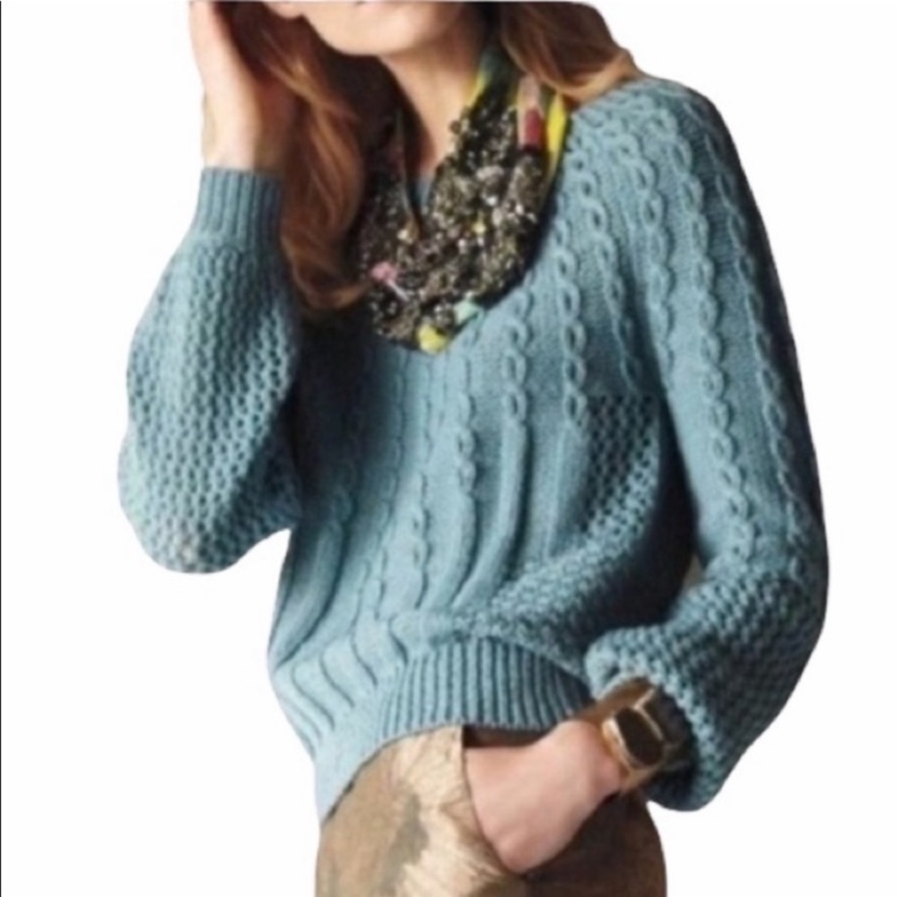 Anthropologie Guinevere blue sweater